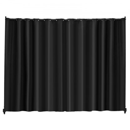 Room Divider Portable Panel Room Divider with Wheels Privacy Screen Black | EU