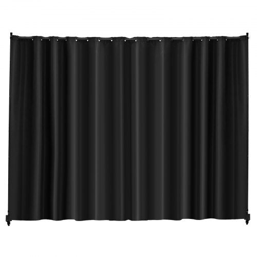 Room Divider Portable Panel Room Divider with Wheels Privacy Screen Black | EU