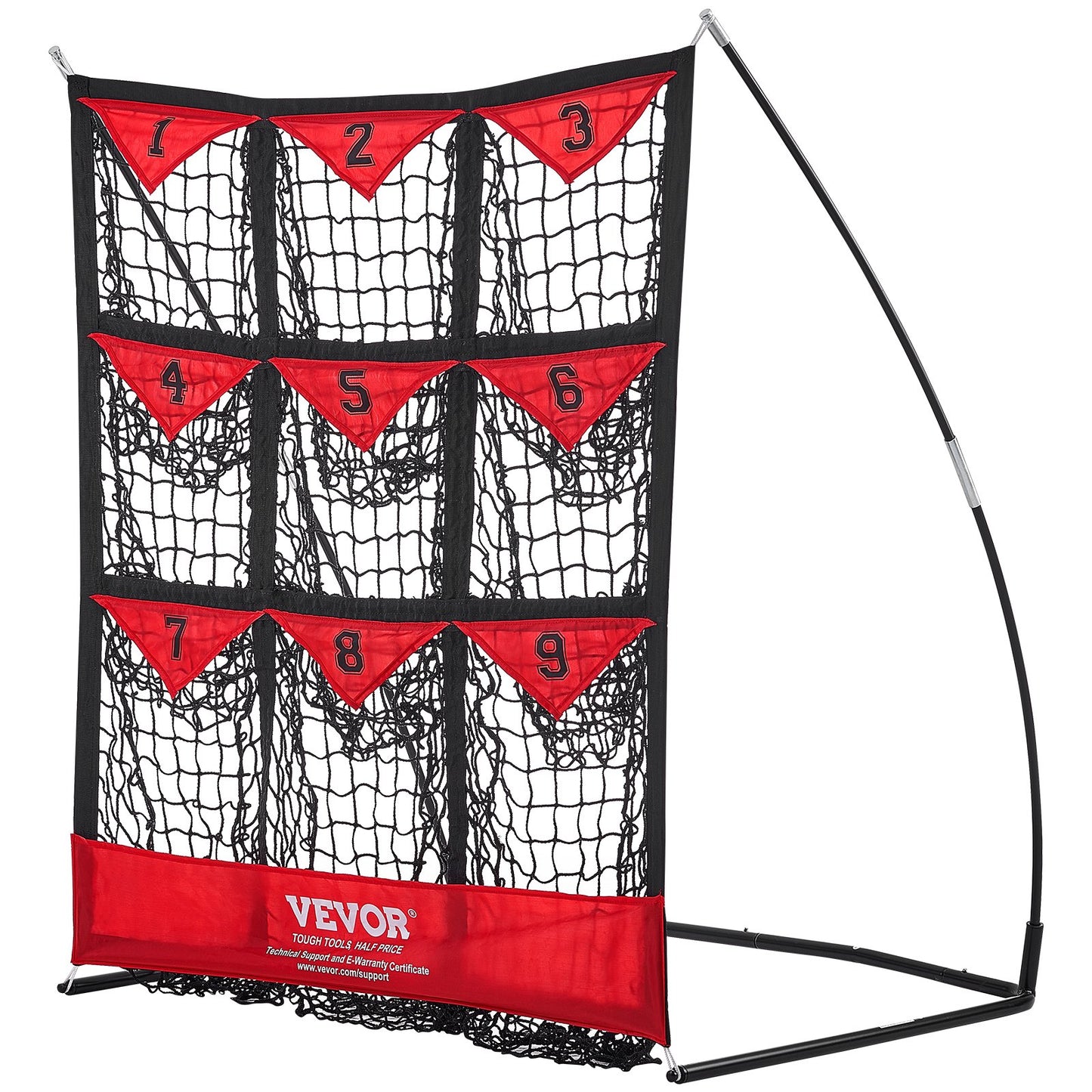 9-Hole Baseball Net, 49"x42" Softball Baseball Training Equipment for Batting Practice, Portable Quick Assembly Coach Aid with Carrying Bag, Strike Zone, Ground Stakes, for Youth Adults