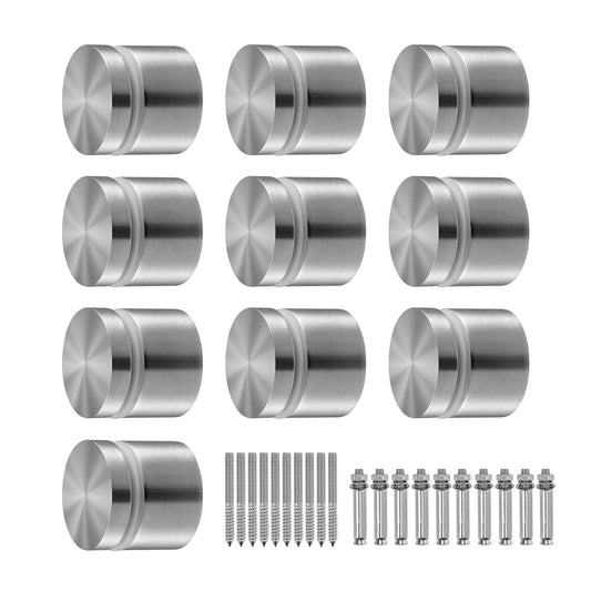 Glasklämma 10 ST Fyrkantigt räckesfäste för 0,31"-0,62" Glas Silver