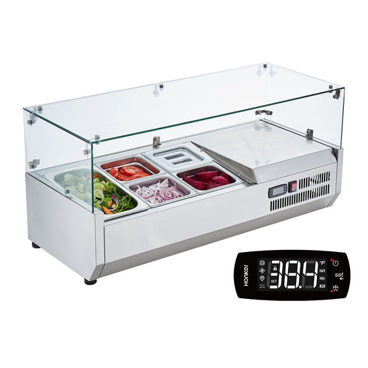 Bänkskiva kylsallad Pizza Prep Station 140 W Glas Guard CE