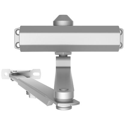 Dörrstängare, Automatisk Dörrstängare Kommersiell eller bostadsanvändning för Dörrvikter 68 kg, Justerbar Storlek Hydraulisk buffert Dörrstängare Kraftig gjuten aluminiumkropp, Enkel installation, Silver