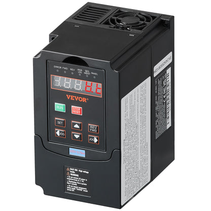 VFD 1HP 0.75KW 3.5Ampere 220V 1- or 3-phase input to 3-phase output 0-400Hz