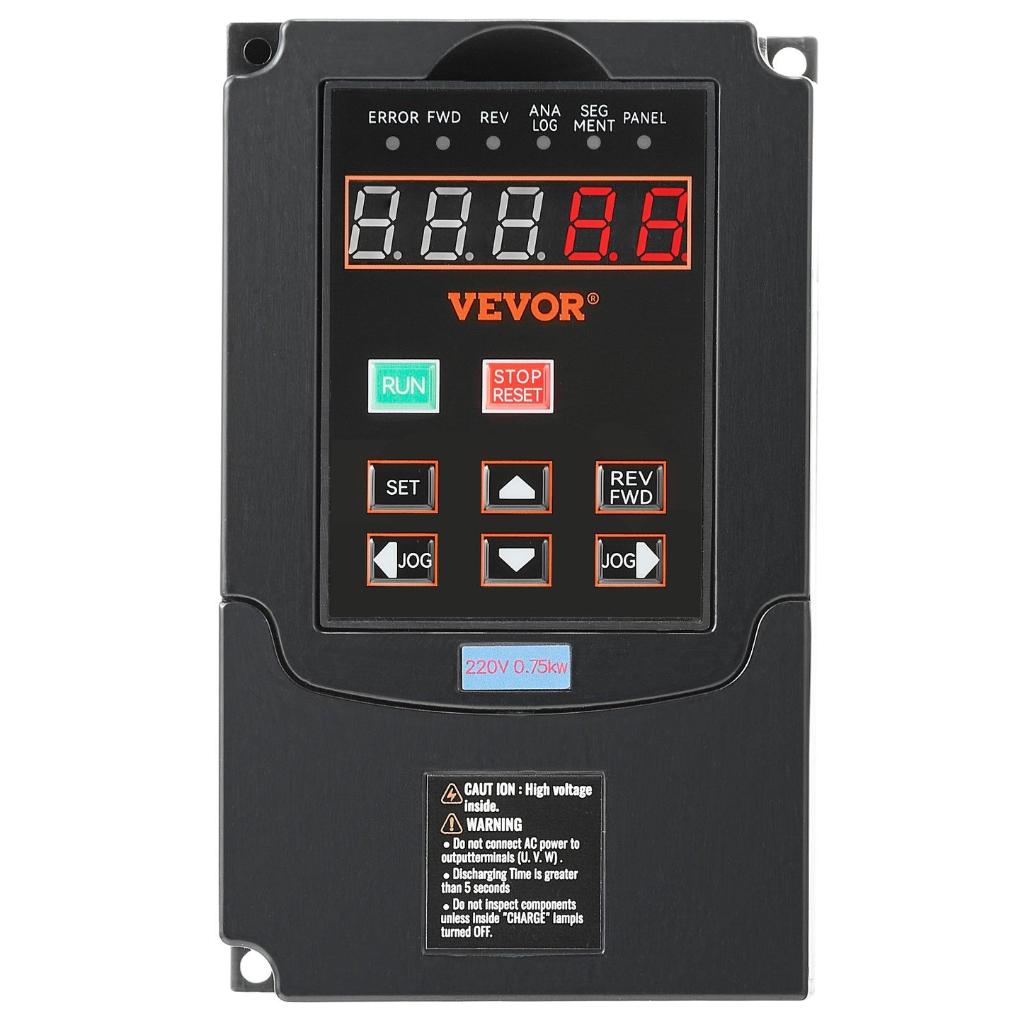 VFD 1HP 0.75KW 3.5Ampere 220V 1- or 3-phase input to 3-phase output 0-400Hz