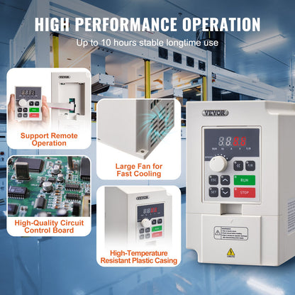 VFD 4HP 3KW 14A 1 or 3 Phase AC 220V Input to 3 Phase AC 0~220V Output