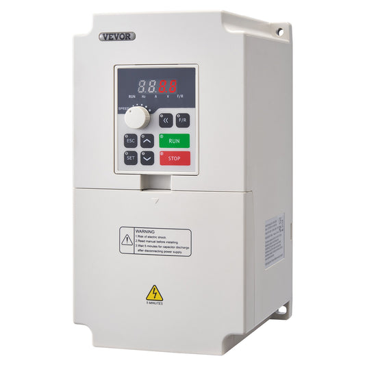VFD 7,5HP 5,5KW 25A 1 eller 3 Fas AC 220V Ingång till 3 Fas AC 0~220V Utgång