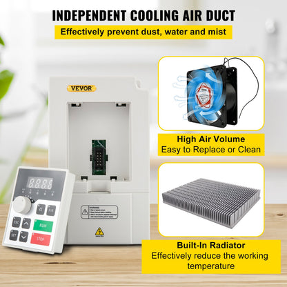 Frekvensomriktare, AC 220V ingång 3KW variabel frekvens CNC-frekvensomvandlare, VFD 4HP 1 eller 3-fas ingång, 3-fas utgång, CNC-motorväxelriktare för motorvarvtalsreglering