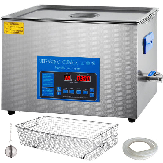 Dual Frequency 22L ultraljudsrengörare med värmare för smycken glasögon