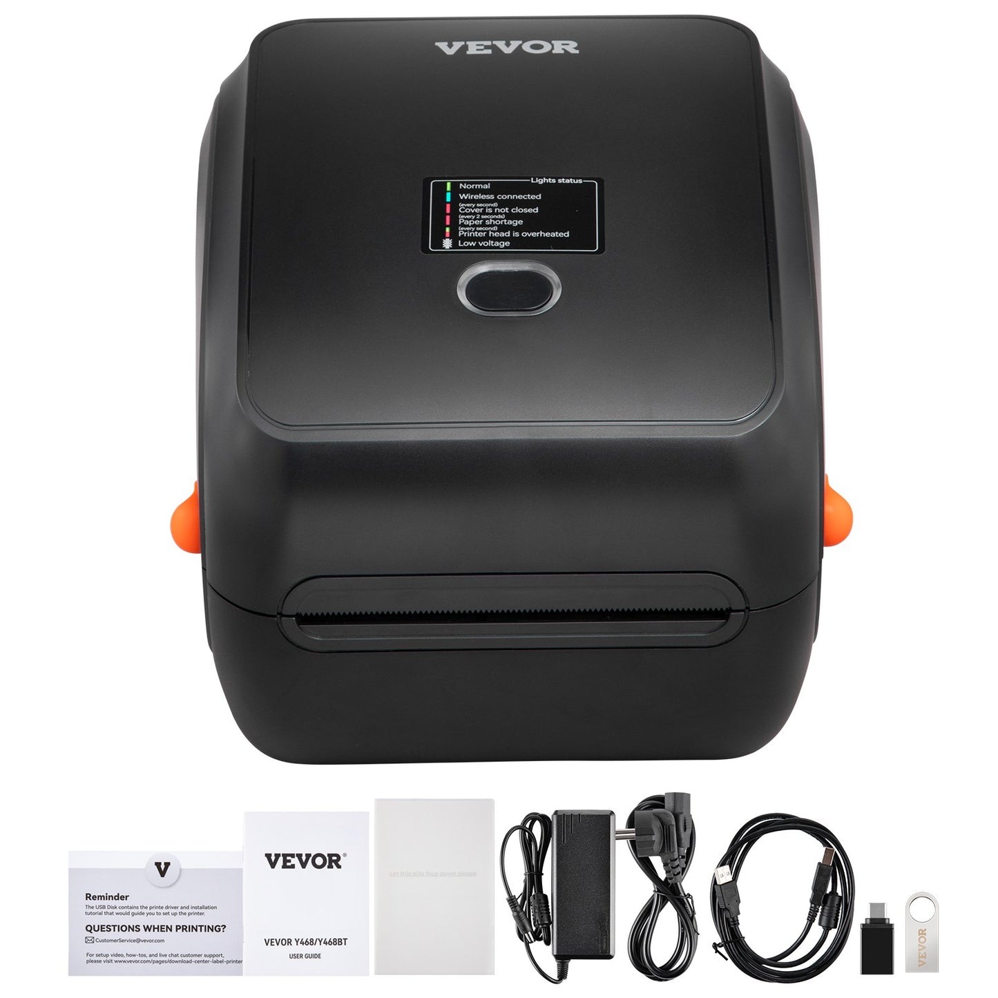 Termisk etikettskrivare 4x6 300DPI USB/Bluetooth för Amazon eBay Etsy UPS