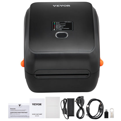 Termisk etikettskrivare 4x6 300DPI USB/Bluetooth för Amazon eBay Etsy UPS