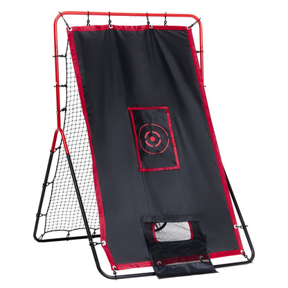 Baseball and Softball Rebounder Net 3x4.5 ft. 2-in-1 Switch Hitter Pitch