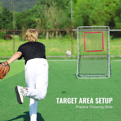 Baseball- und Softball-Rebounder-Netz 3,5 x 6 Fuß 5 einstellbare Winkel