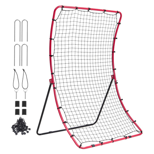 Baseball and Softball Rebounder Net 4x5.5 ft PitchBack All Angle Fielding