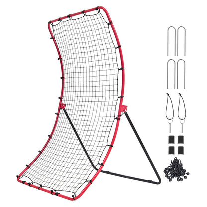 Baseball and Softball Rebounder Net 4x5.5 ft PitchBack All Angle Fielding