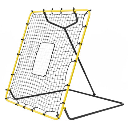 Baseball and Softball Rebounder Net 4x4.5 Ft PitchBack Adjustable Angles