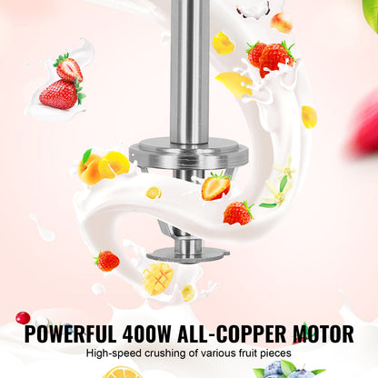 Ice Cream Mixer 400W Glass Mixer Rörmaskin 304 Rostfritt stål