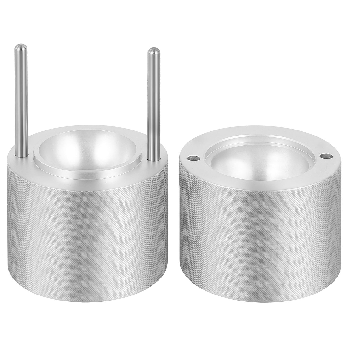 Ice Ball Press, 2.4" Ice Ball Maker, Aircraft Al Alloy Ice Ball Press Kit for 60mm Ice Sphere, Ice Press with Tongs and Drip Tray, for Whiskey, Cocktail, Bourbon, Scotch on Party &amp; Holiday, Silver