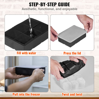 Ice Ball Maker Silikon iskubbricka med lock 2-pack whiskycocktail