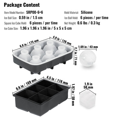 Ice Ball Maker Silikon iskubbricka med lock 2-pack whiskycocktail