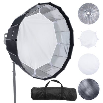 Parabolic Softbox 33 in Quick Release &amp; Quick Fold &amp; Portable