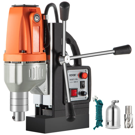 Magnetic Drill Press 220V-240V Magnetic Drill Press 980W, Metal Drill Press High Power 680rpm, Multifunction Metal Drill Press 35MM Core Drill Press for Drilling and Tapping