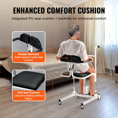 Elektrisk patientlyftstol Patientöverföringsrullstol & 180° delad sits