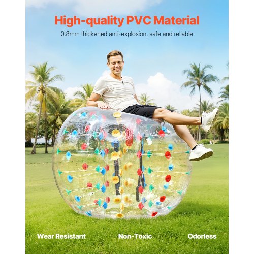5FT/1,5M uppblåsbara stötfångarbollar PVC Body Sumo Zorb Ball Utomhusspel |  EU