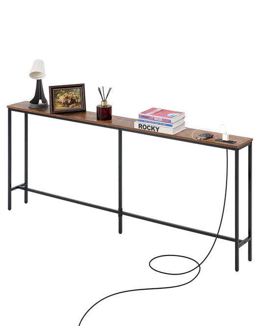 Narrow Console Soffbord Soffbord 70,9” för entré och vardagsrum