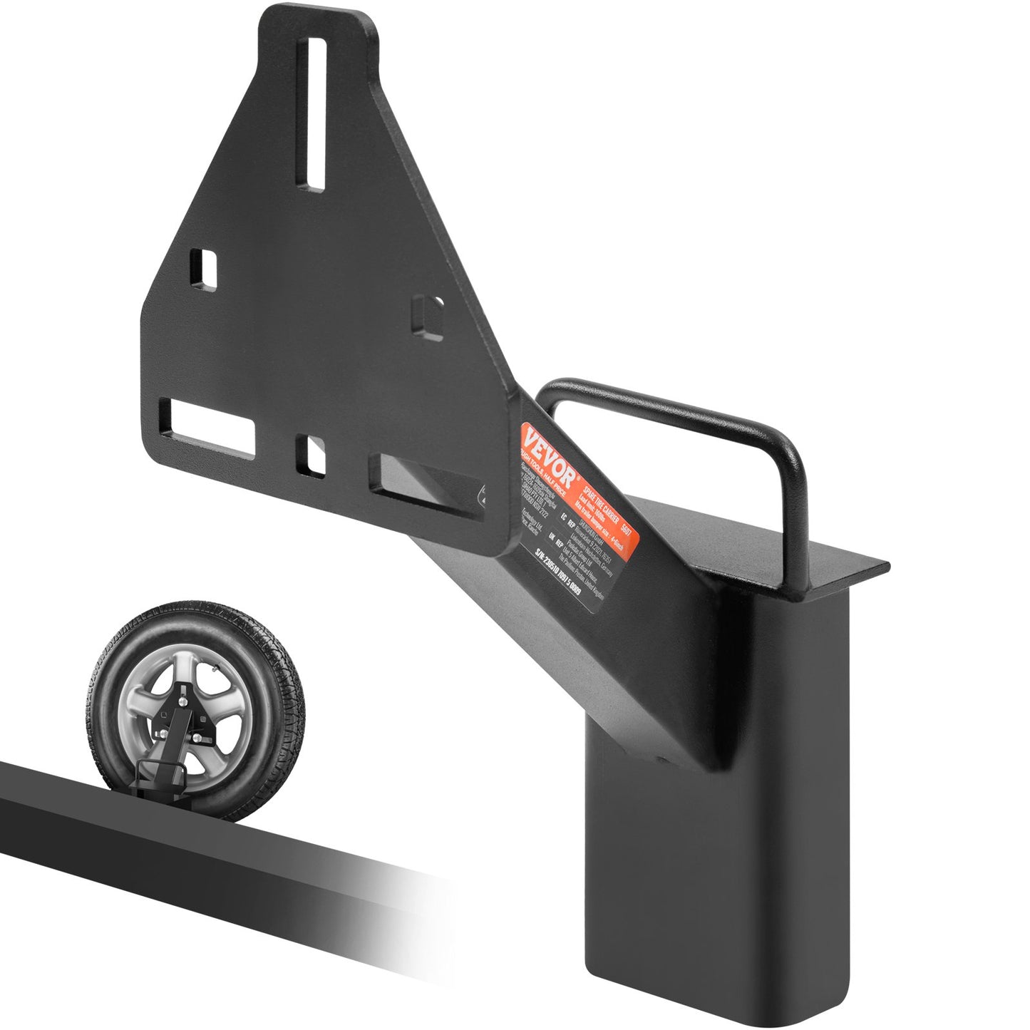 Reserveradhalter, Reserveradhalterung für Anhänger, 72,2 kg Tragkraft, Zubehör für Nutzanhänger, passend für die meisten Räder mit 4, 5, 6 und 8 Radlöchern mit 4", 4,25", 4,5", 4,75", 5", 5,5", 6", 6,5" Lochkreis