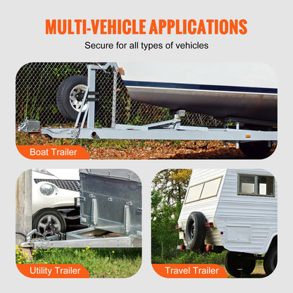Spare Tire Holder, Trailer Spare Tire Mount, 160 lbs Capacity, Utility Trailer Accessory Fits Most 4 &amp; 5 &amp; 6 &amp; 8 Lug Wheels on 4", 4.25", 4.5", 4.75", 5", 5.5", 6", 6.5" Bolt Pattern