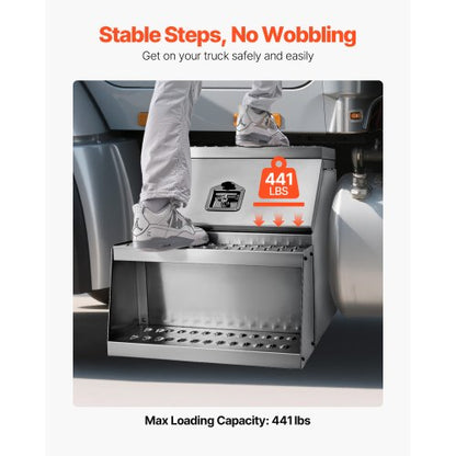 Verktygslåda för lastbilar, 610 x 695 x 645 mm Kraftig verktygslåda i aluminium, sidomonterad, vattentät sidoförvaring, sadellåda med T-handtag och nycklar för lastbilar, släpvagnar med plattbädd |  EU