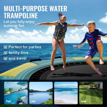 10ft Aufblasbare Wasser Trampolin Schwimmen Plattform Türsteher für Pool See Spielzeug