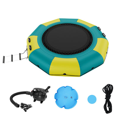 10ft Aufblasbare Wasser Trampolin Schwimmen Plattform Türsteher für Pool See Spielzeug