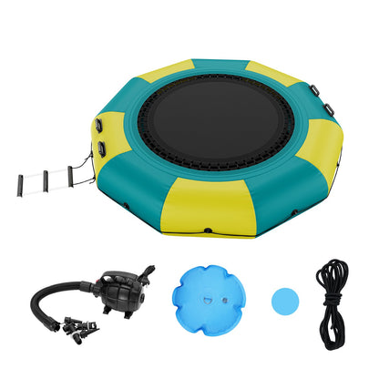 10ft Aufblasbare Wasser Trampolin Schwimmen Plattform Türsteher für Pool See Spielzeug