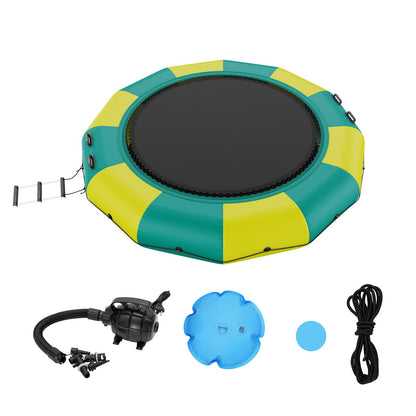 12ft Inflatable Water Trampoline Swimming Platform Bouncer for Pool Lake Toy