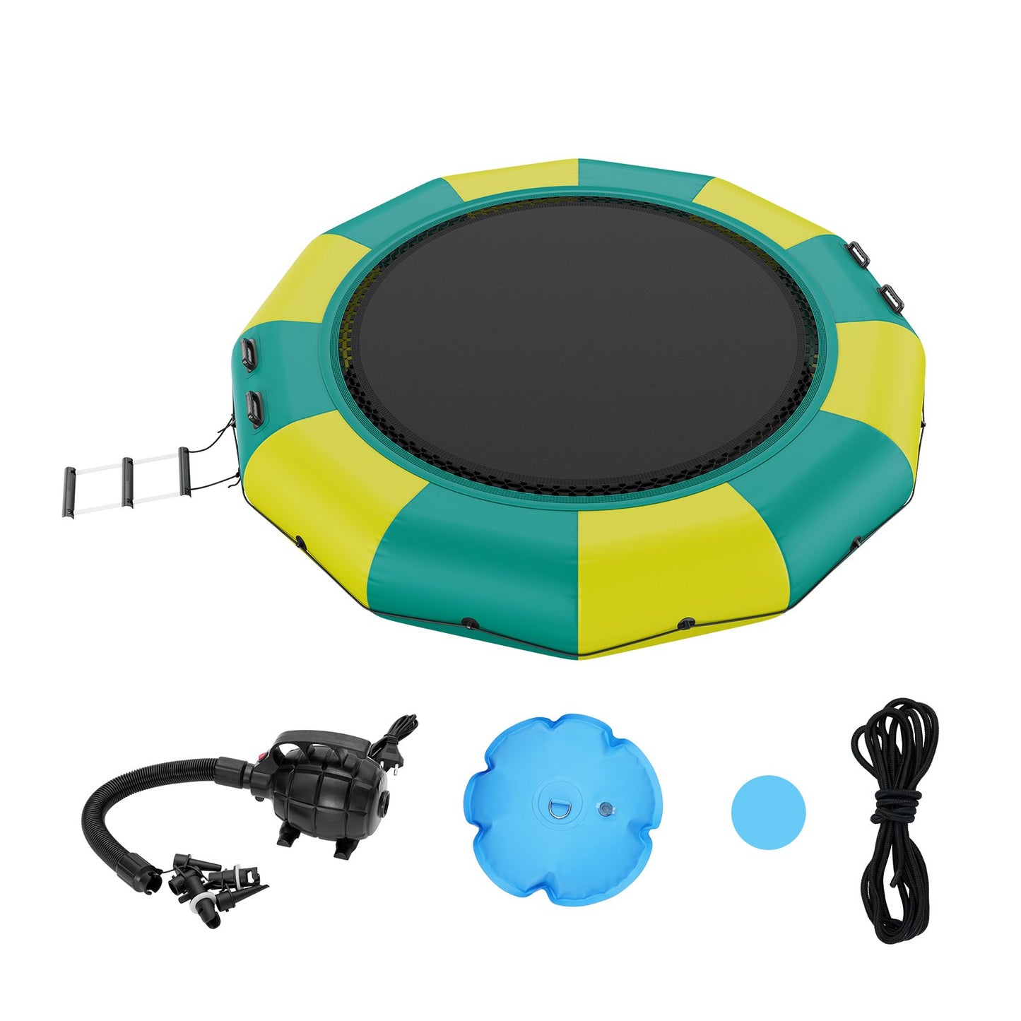 12ft Inflatable Water Trampoline Swimming Platform Bouncer for Pool Lake Toy
