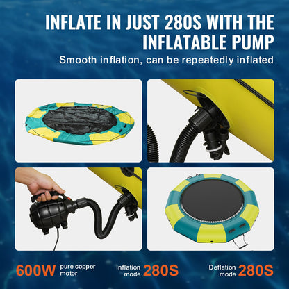 13ft uppblåsbar vattenstudsmatta simplattform studs för Pool Lake Toy