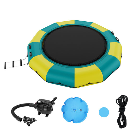 13ft uppblåsbar vattenstudsmatta simplattform studs för Pool Lake Toy