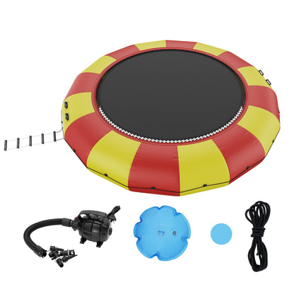 17 Fuß aufblasbares Wassertrampolin, Schwimmplattform, Türsteher für Pool, See, Spielzeug