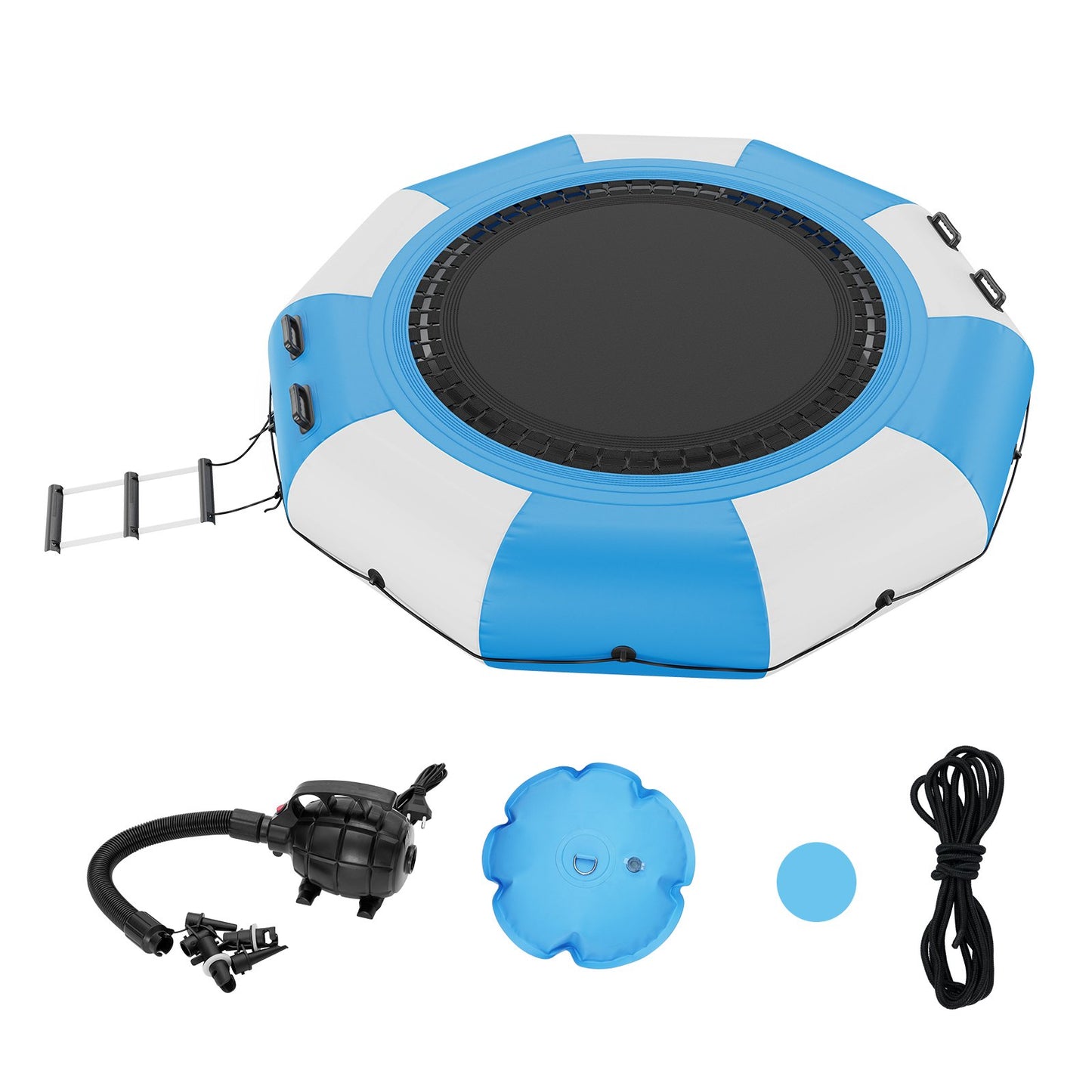 10ft Inflatable Water Trampoline Swimming Platform Bouncer for Pool Lake Toy