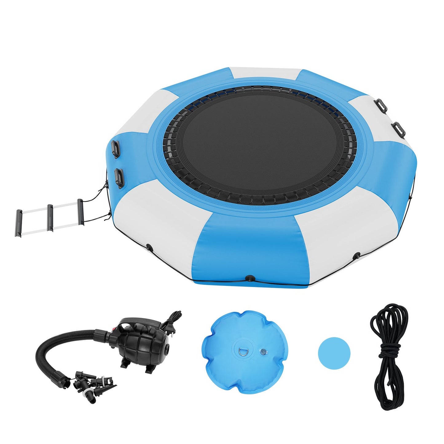 10ft Inflatable Water Trampoline Swimming Platform Bouncer for Pool Lake Toy