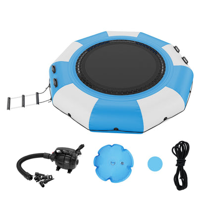 10ft Inflatable Water Trampoline Swimming Platform Bouncer for Pool Lake Toy