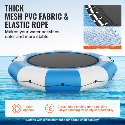13ft Aufblasbare Wasser Trampolin Schwimmen Plattform Türsteher für Pool See Spielzeug
