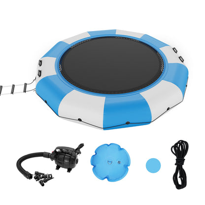 13ft Aufblasbare Wasser Trampolin Schwimmen Plattform Türsteher für Pool See Spielzeug