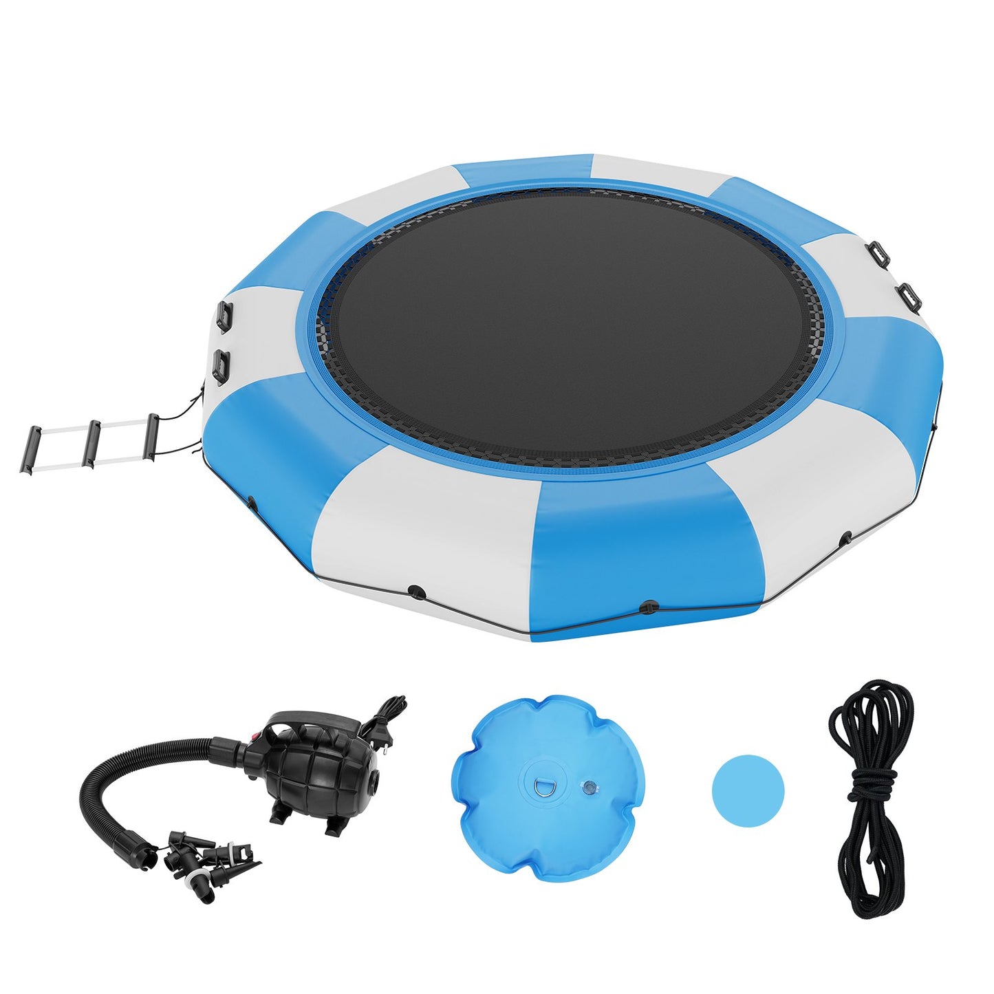 13ft Aufblasbare Wasser Trampolin Schwimmen Plattform Türsteher für Pool See Spielzeug