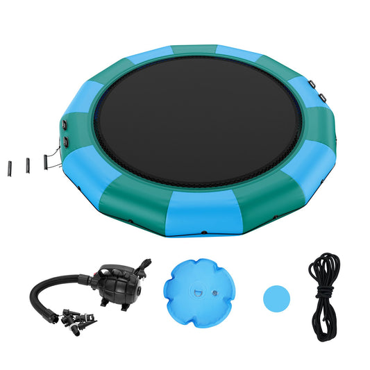 15 fot uppblåsbar vattenstudsmatta simplattform studs för Pool Lake Toy