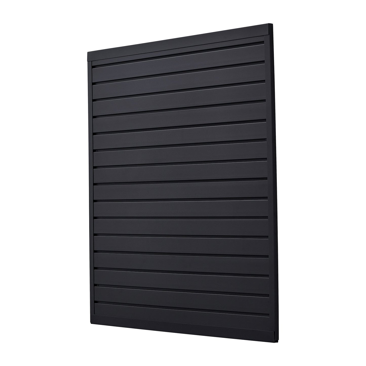 4 x 4 ft Slatted Wall Panel PVC Black Garage Slatted Wall with Modular Design