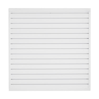 4 x 4 ft Lamellväggpanel PVC Vit Garage Lamellvägg med modulär design