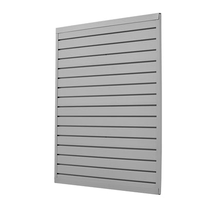 4 x 4 ft Lamellväggpanel PVC Grå Garage Lamellvägg med modulär design
