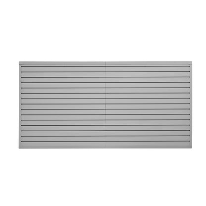 8 x 4 ft Lamellväggpanel PVC Grå Garage Lamellvägg med tillbehör